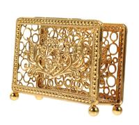 ZUNOXAZ Porte-Serviettes Métal Découpé Cœur Support de Serviettes de Table Décoratif Distributeur de Papier pour Salle de Bain et Restaurant Organisateur Rustique Compact
