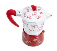 ZUNOXAZ Pot à café Alliage Aluminium pour Infusion Manuelle Octogonale Rouge 6 Tasses Verseuse Portable pour Bureau et Cuisine