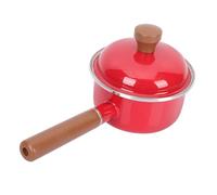 ZUNOXAZ Pot à Lait Émaillé avec Couvercle Poignée Longue Résistant Chaleur Casserole Épaisse pour Soupe Chauffage Lait et Préparation Alimentaire Compatible Induction et Gaz