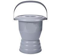 ZUNOXAZ Pot de Chambre Portable Gris-Rose 2 L Couvercle Plastique Épais Antitache Urinoir de Nuit pour Personnes Âgées et Handicapées Usage Familial et Adulte Pratique