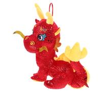 ZUNOXAZ Poupée Dragon en Peluche Décorative 24 CM Mascotte en Coton PP Couleur Vive Présent Nouvel an Chinois Décoration Bureau et Canapé Peluche Zodiaque Chinois
