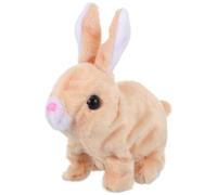 ZUNOXAZ Poupée Lapin Électrique Jaune pour Garçon et Filles, Lapin de Simulation Sons et Mouvements, Peluche Interactive Petit Format, Présent de Pâques, Animal en Peluche