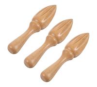 ZUNOXAZ Presse-Citron Manuel en Bois Massif sans Peinture - 3 Pièces Cône à Agrumes - Presse-Agrumes Portable Ergonomique pour Citron Orange et Lime - Accessoire la Cuisine pour Repas et