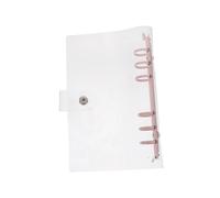 ZUNOXAZ Protège Cahier Transparent PVC Souple avec Fermeture à Bouton Pression Étui pour Carnet à Anneaux pour Étudiants et Organisation Quotidienne