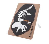 ZUNOXAZ Puzzle Bois Dinosaure Fossile Montessori pour Garçon Fille Ans Puzzle Cognitif Squelette Archéologie Éducatif Créatif Bois Tricératops