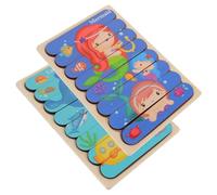 ZUNOXAZ Puzzle Bois Éducatif pour Garçon Fille Jeu Apprentissage Précoce Pédagogique Forme de Barre Développement Logique et Coordination Œil-Main Stimulation Créativité