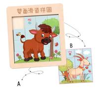 ZUNOXAZ Puzzle Bois pour Garçon Fille Jeu Éducatif à Glissière pour Doigts de Construction Cadeau pour Garçons et Filles Style Aléatoire