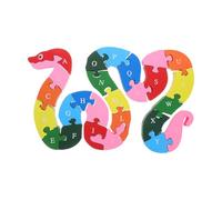 ZUNOXAZ Puzzle en Bois Serpent ABC et Chiffres, Jeu D'association Éducatif Stem, Blocs de Construction Solides pour Garçon et Filles, d'apprentissage Ludique et Développement Cognitif,