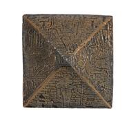 ZUNOXAZ Pyramide Égyptienne Miniature Dorée Petite Statue Vintage De Collection Jouet Éducatif pour Garçon Fille Décoration De Table Bureau