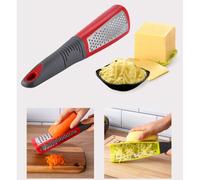 ZUNOXAZ Râpe Multifonction en Acier Inoxydable Double Face Trancheuse Légumes et Fromage Ustensile la Cuisine Poignée Plastique Outil la Cuisine pour Fruits et Couleur Aléatoire
