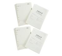 ZUNOXAZ Recharge Papier Agenda Recharges Cahier Remplaçables Format Papier Jaune Ligné Pour Organiseur Quotidien Bloc-notes Planner Journalier