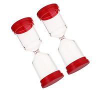 ZUNOXAZ Sablier Soi-même Rouge 2pcs Minuterie Rechargeable en Plastique et Verre Multifonction pour Réunions et Environnements Professionnels