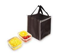ZUNOXAZ Sac Non Tissé Sac Lunch Réutilisable Café pour Transport Aliments Frais et Congelés