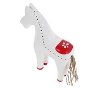 ZUNOXAZ Sculpture Décorative de Cheval en Bois Blanc, Figurine Miniature Feng Shui du Zodiaque Chinois, Ornement de Bureau Créatif pour Décoration Intérieure et Nouvel an Lunaire 2026