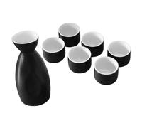 ZUNOXAZ Service Saké Japonais Traditionnel Céramique Ensemble Complet avec Carafe Isolante et Tasses Porcelaine pour Boissons Chaudes et Froides Design Artisanal Authentique