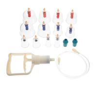 ZUNOXAZ Set de Ventouses à Aspiration Sous Vide pour Thérapie Cupping Maison Gobelets Transparents Épaissis Massage Relaxant Corps Épaules Dos Jambes Facile à Utiliser et Robuste