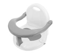 ZUNOXAZ Siège de Bain Garçon Fille Gris avec Ventouses Antidérapantes Chaise de Détachable pour Mois Siège Bain Stable avec Accoudoirs Amovibles