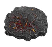 ZUNOXAZ Socle Figurine Volcanique Effet Lave Réaliste pour Figurines Anime Support Unique pour Collectionneurs et Enthousiastes de Géologie Base Décorative Noire