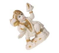 ZUNOXAZ Statue Résine Hanuman Statuette Bouddhiste Décorative Stable pour Temple et Bureau Sculpture pour Maison et Bureau
