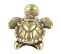 ZUNOXAZ Statue Tortue Laiton Mini Décorative Figurine Antique pour Bureau et Maison de Richesse et Feng Shui