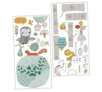ZUNOXAZ Sticker Mural Animalier pour Garçon Fille Toise de Décorative pour Chambre Garçon Fille Design Créatif Arbre et Animaux pour Suivre Décorer de Vie