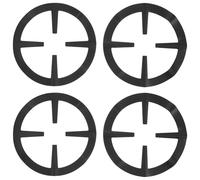 ZUNOXAZ Support de Grille de Brûleur Noir en Acier Inoxydable 4 Pièces, Anneau de Support de Pot pour Cuisinière à Gaz, Chauffage Rapide pour Petites Casseroles