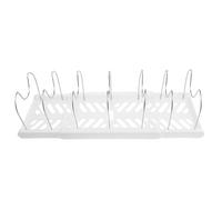 ZUNOXAZ Support de Rangement Extensible Organisateur de Cuisine Pratique avec Séparateurs Réglables pour Casseroles pour Armoires et Couvercles