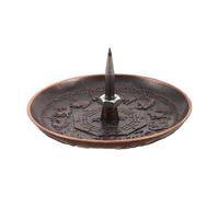 ZUNOXAZ Support pour Bâtonnets de Moxa avec Cendrier en Cuivre, Taille Moyenne, Motif Zodiaque Chinois, Brûleur à Pointe Sécurisée pour Moxibustion à Domicile, Plateau Collecteur