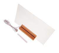 ZUNOXAZ Tableau de Bureau Acrylique Transparent sans Cadre Tableau Mémo Effaçable à Sec de Bureau Réutilisable Support Stable pour Messages et Dessins