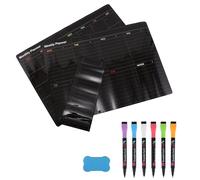 ZUNOXAZ Tableau Magnétique pour Réfrigérateur Effaçable à Sec avec Marqueurs et Effaceur Calendrier Familial Aimanté pour Planification Hebdomadaire et Organisation des Tâches