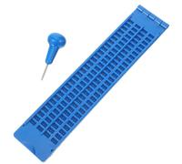 ZUNOXAZ Tablette Braille Plastique 4 Lignes 28 Cellules Stylet Bleu Kit D’écriture Braille pour Aveugles et Malvoyants Fournitures Scolaires Adaptées à L’apprentissage Réutilisable