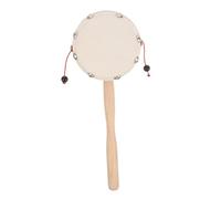 ZUNOXAZ Tambour en Bois Naturel pour Bébé et Tout-petit, Taille Compacte, à Secouer, Musical Portable, Usage Intérieur et Extérieur, Développement Sensoriel,