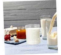 ZUNOXAZ Tasse à Lait Verre Transparent avec Échelle Bec Verseur Pratique Compatible Micro Ondes et Résistante Tasse à Eau et Café Polyvalente pour Usage Domestique