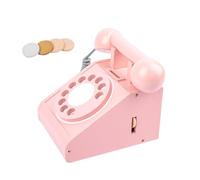 ZUNOXAZ Téléphonique Bois pour Garçon Fille Téléphone Simulé Éducatif Rose pour Développement Pensée Intelligence et Sûr Pours Petits Parfait comme Anniversaire