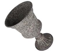 ZUNOXAZ Urne Décorative Vintage Fer Robuste Grand Vase Forme de Trompette pour Fleurs Séchées ou Fraîches Jardinière Classique Extérieur pour Balcon Porche et Décoration Rustique Chic