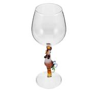 ZUNOXAZ Verre à Vin en Cristal de Coq, Verre à Pied Vintage 280 Ml, Diamètre 8 Cm Hauteur 20,5 Cm, Décoration de Pâques Originale pour Maison et Fête