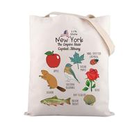Zuo Bao New York Travel Tote Bag Albany Travel Gift Empire State Travel Shoulder Bag New York Thème Empire State Pride Cadeau, 11e État, CM