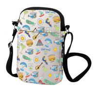 Zuo Bao Sac à bandoulière d'été plage Country Concert Cadeau Cheeseburger In Paradise Latitude Tropical Adventure Summer Songs Perroquet, Cheeseburger au paradis, INCH