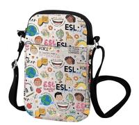 Zuo Bao Sac à bandoulière ESL pour enseignant ESL - Cadeau bilingue pour enseignant en anglais - Appréciation de la langue seconde, E-S-L, INCH