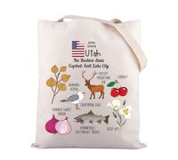 Zuo Bao Sac fourre-tout Utah State The Beehive State - Cadeau sur le thème de Salt Lake City - Cadeau Utah Pride - Sac à bandoulière Salt Lake City, 45e État, CM