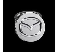 ZUOBYMBC 4 Pièces Cache-Moyeu pour Mazda 2 2007-2010,Cache Moyeux,Cache de Roue Centrale,Auto Cache Moyeux Capuchons De Centre,Jante Centre D'emblème,Silver