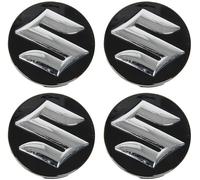 ZUOBYMBC 4 Pièces Cache-Moyeu pour Suzuki Swift SX4 S-Cross Ignis Vitara Solio 54mm,Cache Moyeux,Cache de Roue Centrale,Auto Cache Moyeux Capuchons De Centre,Jante Centre D'emblème