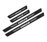 ZUOBYMBC 4 Pièces Protection Seuil de Porte de Voiture pour Suzuki Samurai, Voiture Fibre Carbone Seuils de Porte Plaques,Protection Portiere Voiture,White