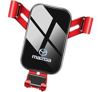ZUOBYMBC Support Telephone Voiture pour Mazda 2 3 6 CX-5 CX-3 CX-30 CX-60 CX-80 2016-2022,360° Rotation Porte Téléphone à Grille d'Aération,Porte Smartphone Voiture,Accessoire Voiture,Red