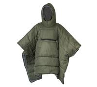 Zuoeay Cape portable en coton Poncho couverture de camping sac de couchage couverture à capuche portable pour randonnée en plein air voyage coupe-vent résistant au froid cape en coton pliable