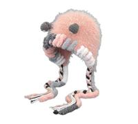 Zuoeay Chapeau à motif de monstres pour enfants en peluche pour protéger les oreilles en plein air pour les événements en plein air, les fêtes, couvre-chefs d'hiver doux en peluche