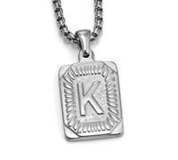 Zuoeay Collier à breloques en forme de carte carrée, unisexe, bijou de cou, cadeau pour homme, texture en acier inoxydable, convient pour diverses occasions, taille unique, Comme décrit, Comme décrit.