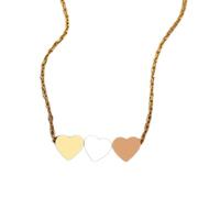 Zuoeay Collier ras du cou à 3 cœurs en acier inoxydable pour femmes et filles, bijoux simples, cadeau d'anniversaire ou de fête des mères, taille unique, Comme décrit, Comme décrit.