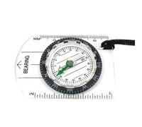 Zuoeay Compas à de Base Transparente avec échelle de Carte pour la Lecture de Cartes, boussoles étanches