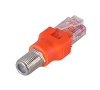 Zuoeay Ftype vers RJ45 Convertisseurs Connecteurs Coaxiaux Droits Connecteurs Femelle Mâle Coaxial Barils Coupleurs Adaptateurs Coaxiaux pour Testeur de Ligne